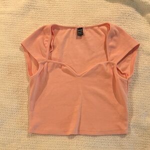 SHEIN Soft Pink Cropped Blouse